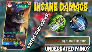 INSANE DAMAGE COMBO MINOTAUR BOD  Minotaur Best Build 2022  Build Minotaur Tersakit 2022  MLBB [upl. by Miguel]