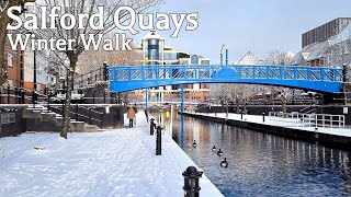 🇬🇧 MediaCityUK Winter Walk 4K Salford Greater Manchester England [upl. by Lindgren46]