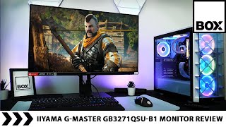 iiyama GB3271QSU B1 32quot Gaming Monitor Review  GMaster Red Eagle [upl. by Ecinaj]