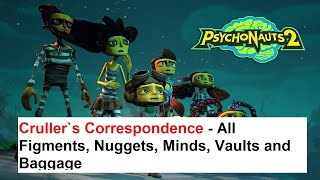 Psychonauts 2  Crullers Correspondence  All Figments Nuggets Minds Vaults and Baggage [upl. by Homere]