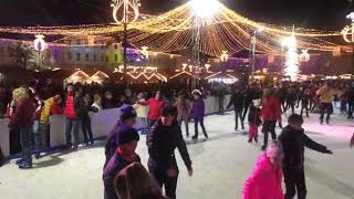 Cel mai Frumos Patinoar din Romania  Patinoarul LDTur din Sibiu 20182019 [upl. by Demmahom215]