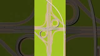 Cities Skylines Console Partial Cloverleaf Interchange citiesskylines chill timelapse [upl. by Einiar]