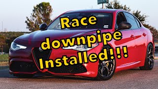 Alfa Romeo Giulia Downpipe Review [upl. by Nonaihr254]