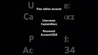 Free roblox account [upl. by Sherilyn]