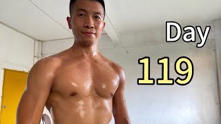 Explosive pushups builds core and shoulder strengthworkout daily day 119workout [upl. by Quinta]