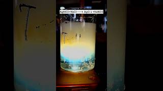 Double displacement reaction AgNO3NaCl  reaction experiment knowledge science chemistry [upl. by Vikki236]