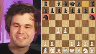 Magnus Destroys a 2000 Player With Weird Moves and a Queen Sacrifice [upl. by Aneliram479]