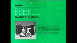 YAMAHA NS 1000 NS1000M MONITOR LOUDSPEAKER USER INSTRUCTION OPERATION OWNER MANUAL [upl. by Eolande810]