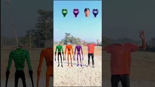 Green black red amp blue siren vs Me correct head matching new game  magical video  viralvfx [upl. by Gnohp]