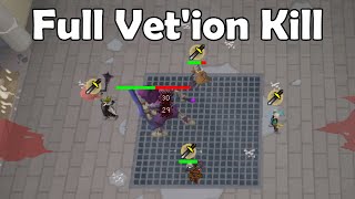 NEW Vetion Calvarion Boss  Small Team Full Kill With Game Sounds OSRS Wildy Boss Rework 2023 [upl. by Biegel]