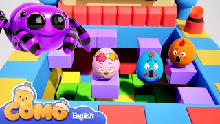 Como  Random color blocks  Learn colors and words  Cartoon video for kids [upl. by Tempa385]