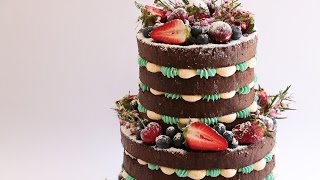 Two Tier Naked Cake Tutorial With Berries Rosies Dessert Spot [upl. by Jonie450]