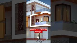 Corner elevation Design  homefrontdesign ytshort video home ghar 2025 new [upl. by Sontich]