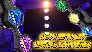 6x50w Retro LED Light  Vertical  RGB Color Mixing [upl. by Annohsal]