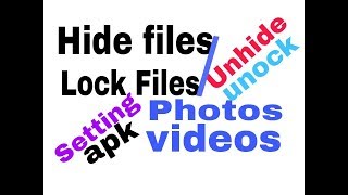 Hide any files using using moile xender app files supaye xender se  Mytech center [upl. by Aivatnwahs]