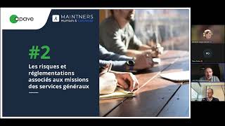 replay eWorkshop  Responsabilités des Services Généraux en matière de santé et sécurité au travail [upl. by Ettevi]