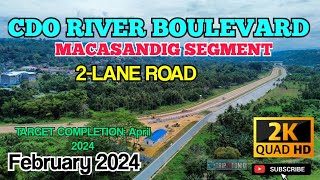 2lane CDO RIVER BOULEVARD  Macasandig Segment  Paseo del Rio to Biasong Target Compl April 2024 [upl. by Llydnek]