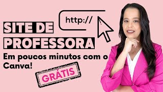 PORTFÓLIO DA PROFESSORA  Divulgue seu trabalho com site profissional Canva [upl. by Ahsoyem]