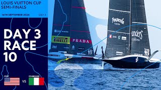 Louis Vuitton Cup SemiFinal Race 10  NYYC American Magic vs Luna Rossa Prada Pirelli  Full Replay [upl. by Ahmar]