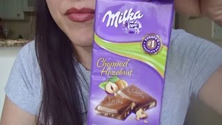 SassEsnacks ASMR Chocolate Candy Swap  Eating Sounds  Milka  Hazelnut [upl. by Iborian]