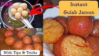 हलवाइ स्टाइल गुलाब जामुन बनाने का INSTANT तरीका  EASY Gulab Jamun BREAD Gulab Jamun  Indian Sweet [upl. by Yatnuahc]