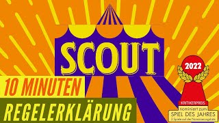 Scout • Regeln Anleitung Aufbau Regelerklärung • Kartenspiel 2022 [upl. by Aneetak]