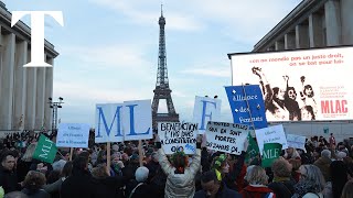 France becomes first country to enshrine abortion rights in constitution [upl. by Akkahs73]