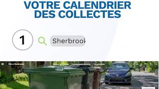 Votre calendrier des collectes  sherbrookecacollectes [upl. by Ennasil638]