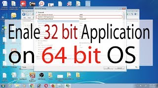 how to enable 32 bit applications in windows 7 64 bit Install run OS 32 on OS 64 [upl. by Anailuig]