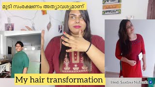 MY HAIR TRANSFORMATION STORY 🧿🌸  Heidi Saadiya Nafizath  mashallah hairstyle [upl. by Sulihpoeht863]