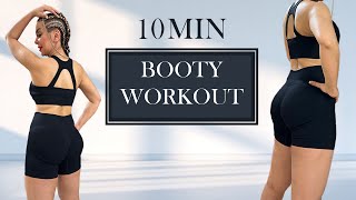 10 MIN BOOTY WORKOUT NO EQUIPMENT NO SQUAT NO LUNGES BEGINNER FRIENDLY katyfit [upl. by Ennyrb481]