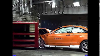 Crash Test new Mercedes EClass Coupe 2010 [upl. by Eadrahs]