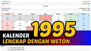 KALENDER 1995 LENGKAP DENGAN WETON [upl. by Nahama]