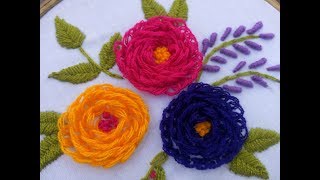 Hand Embroidery Turkish stitch Design video tutorial By Nakshi katha [upl. by Esmeralda]