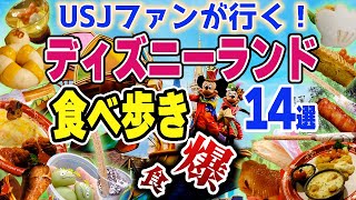 【ディズニーランド爆食い14選】食べ放題の1日！絶品食べ歩き＆レストランフード【TDL】 [upl. by Lledyl]