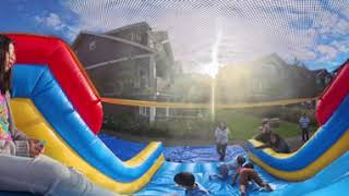 Sam Rs 8th Birthday Bouncy Castle Play insta360 part 2 [upl. by Ahsytal]