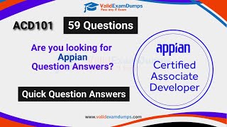 Appian ACD101 Question Answers Appian Associate Developer [upl. by Michaela]