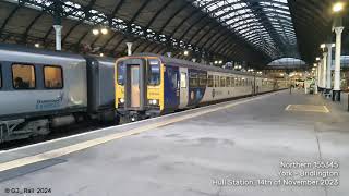 Northern Class 155 departing Hull working York  Bridlington 141123 [upl. by Assirak914]