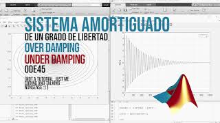 Sistemas amortiguados de un grado de libertad en MATLAB ODE45 [upl. by Noloc356]