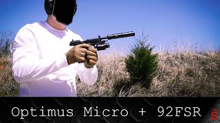 Griffin Armament Optimus Micro on Beretta 92FSR 22LR  Several Shots [upl. by Pimbley373]