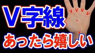 【手相】4つのV字線！あったら最高…？あなたへの暗示とは？ [upl. by Trinity]