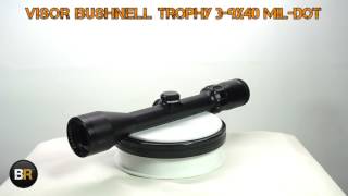 Visor Bushnell Trophy 39x40 MilDot  BlackRecon [upl. by Ymorej]