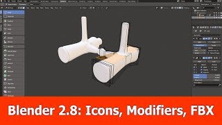 Blender 28 New Features  Icons Modifiers amp Fbx Export [upl. by Beasley]