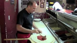 Cheese pizza in Largo FL Santo Make Pizza Calzone in Largo FL Sardos Pizza [upl. by Body]