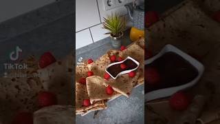 Delicious crepes with coconut flakes and banana😋🌺🤤 food cooking recipe cooking chokolate yummy [upl. by Ecinehs]