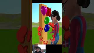 Scary Teacher 3D vs Squid Game Pop the Balloon or Find Love with Stranger in Door Challenge shorts [upl. by Schoenfelder]