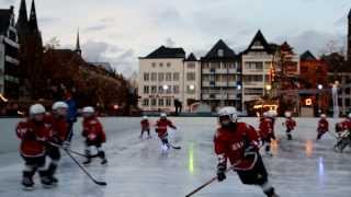 Weihnachtsmarkt Köln Eislaufen Eishockey Club Troisdorf 2013 [upl. by Arraeit966]