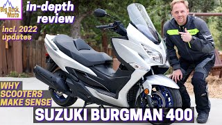 2022 Suzuki Burgman 400  The Argument for Maxi Scooters amp Why You Need One [upl. by Auohs]