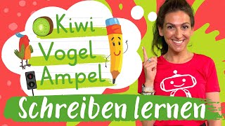 Schreiben lernen amp üben in der 1 Klasse  Deutsch – Grundschule  Silicon Valley Kids [upl. by Aniroz]