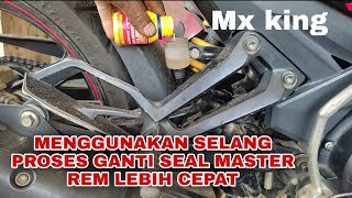 Cara mengganti seal master rem cakram belakang mx king [upl. by Maighdlin585]